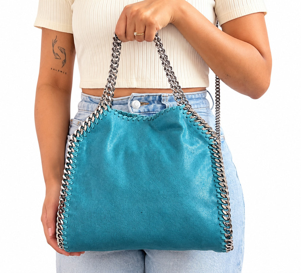 Sapphire Faux Falabella Tote Bag