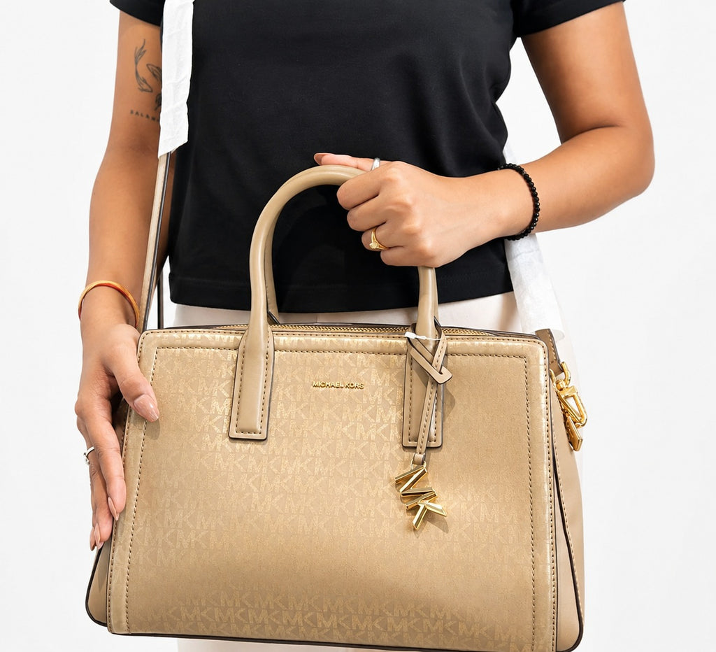 Laila Medium Signature Logo Satchel