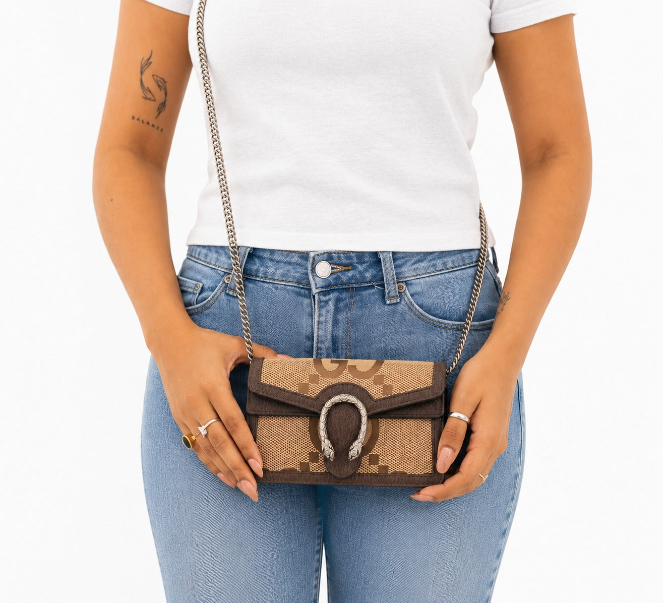 Gucci   Dionysus Jumbo GG Super Mini Bag