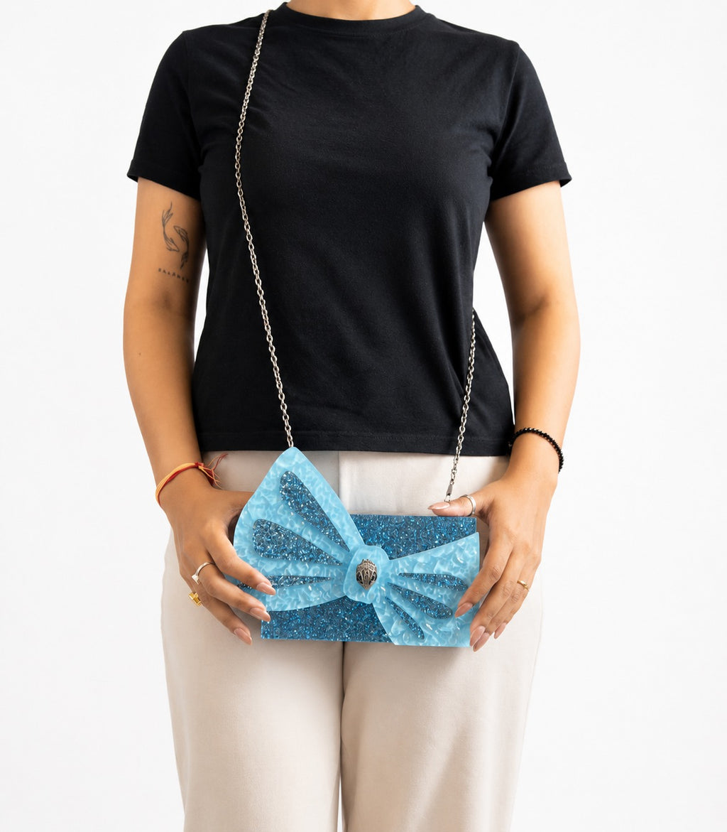 London Party Bow Clutch Bag