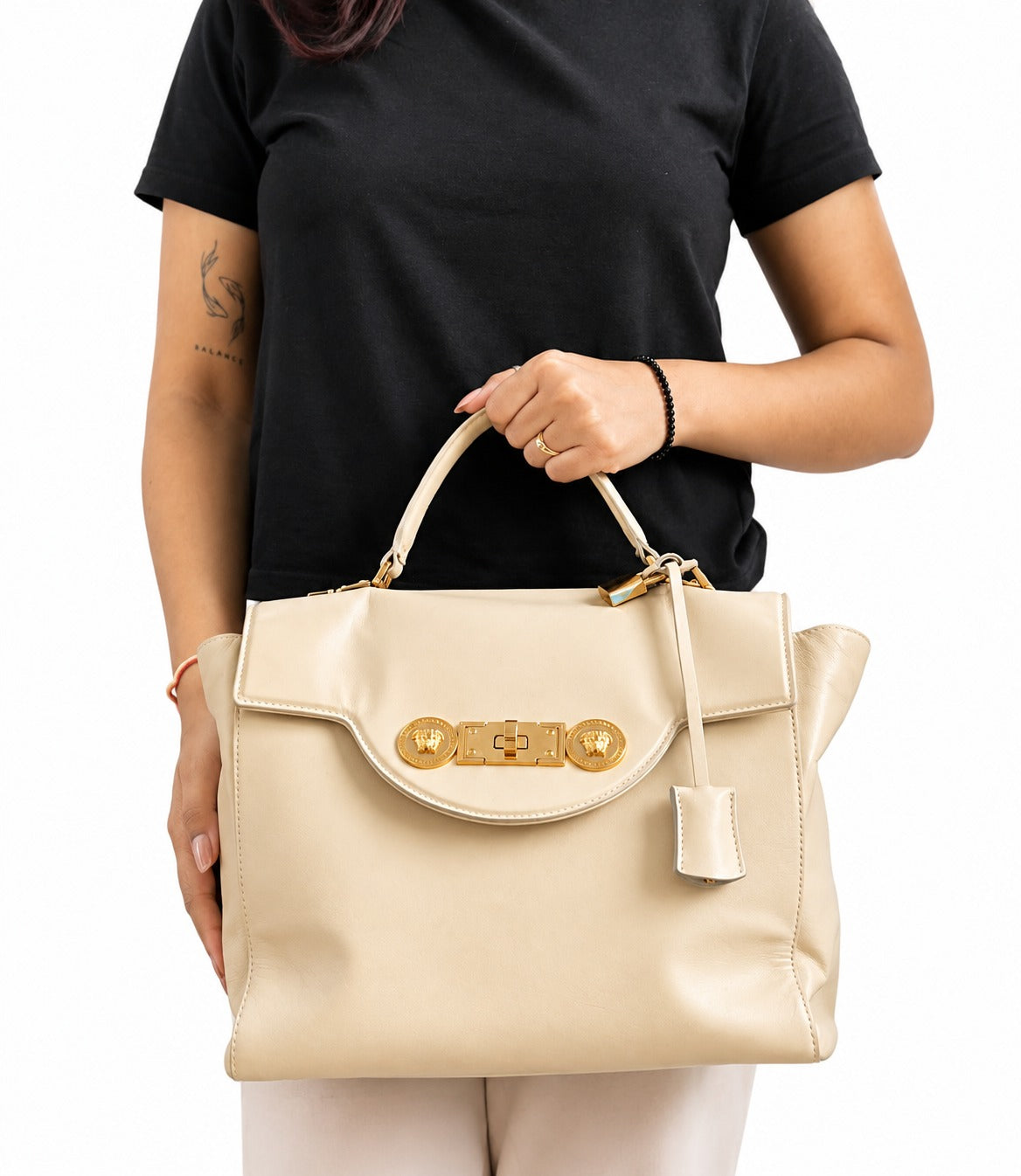 Tribute Icon Medusa Leather Top Handle Bag