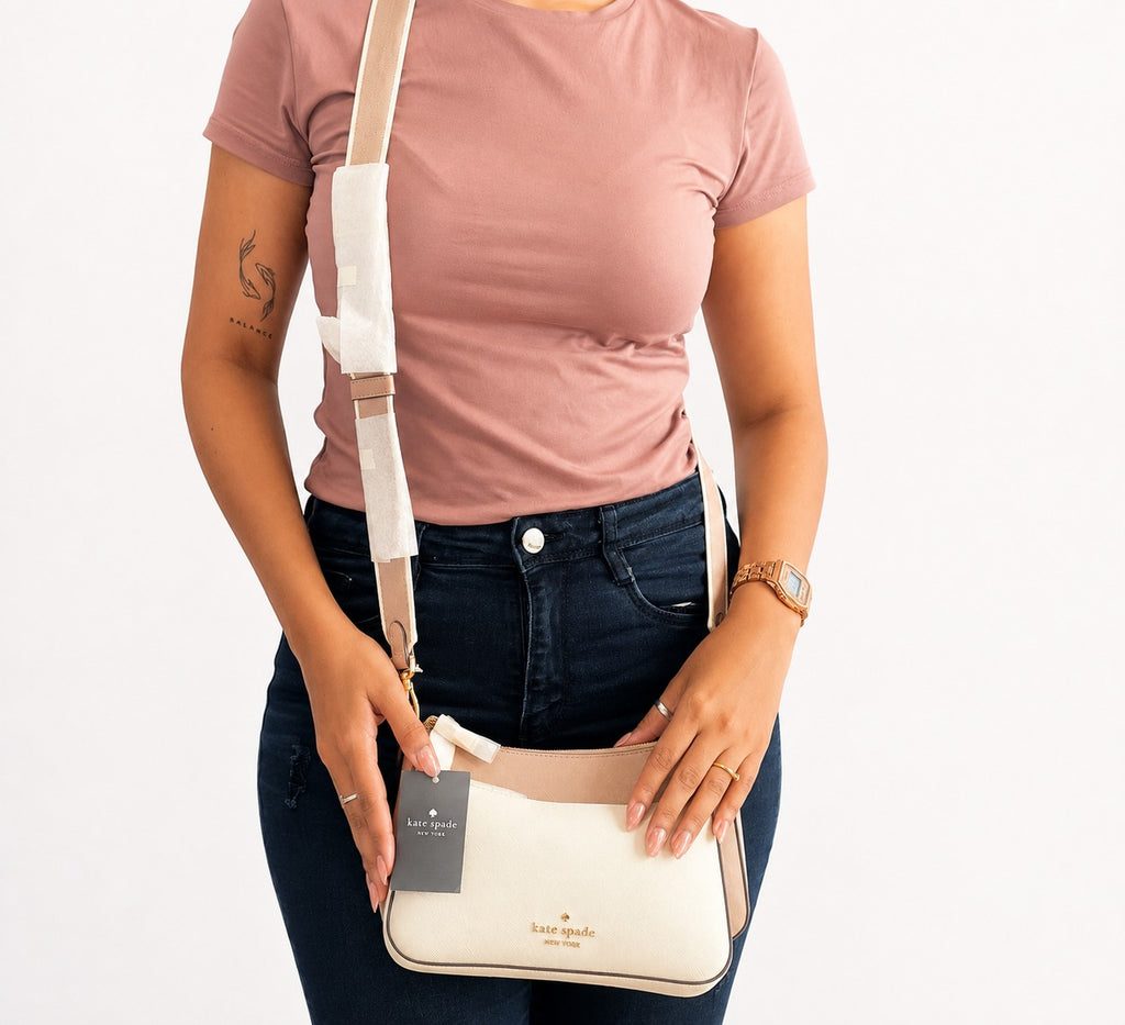 Duet Colorblock Saffiano Leather Small Crossbody