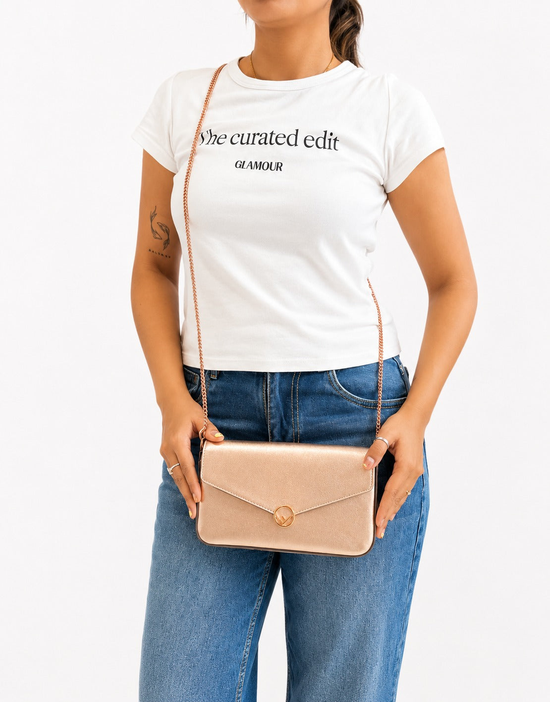 Rose Gold Envelope Wallet On Chain