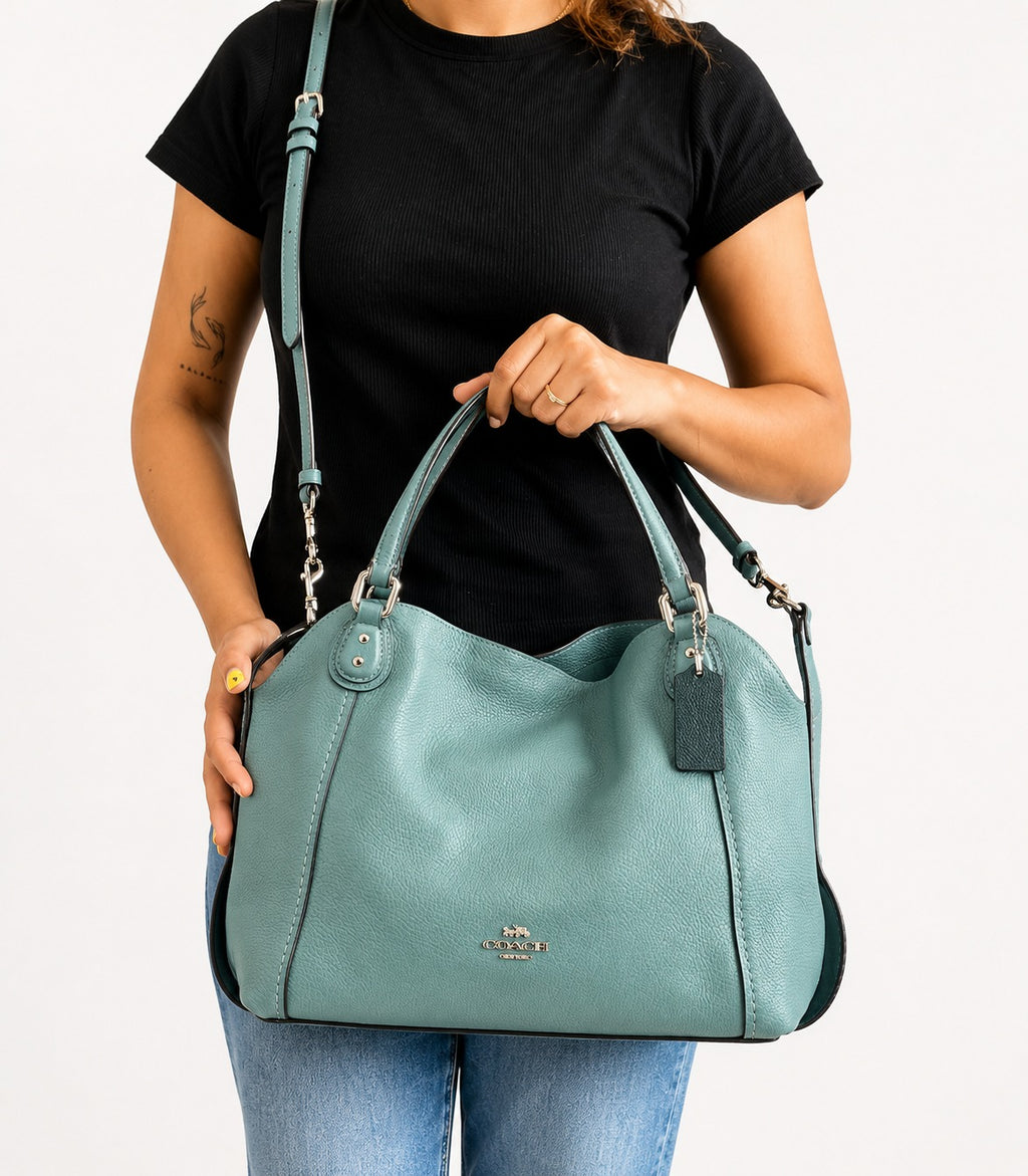 Edie 28 Pebble Leather Shoulder Bag