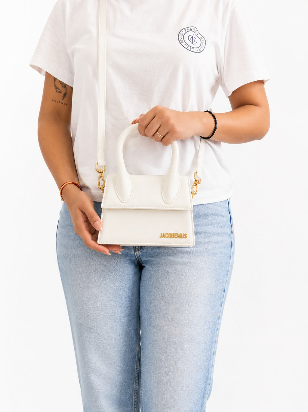 White Le Chiquito Noeud Bag
