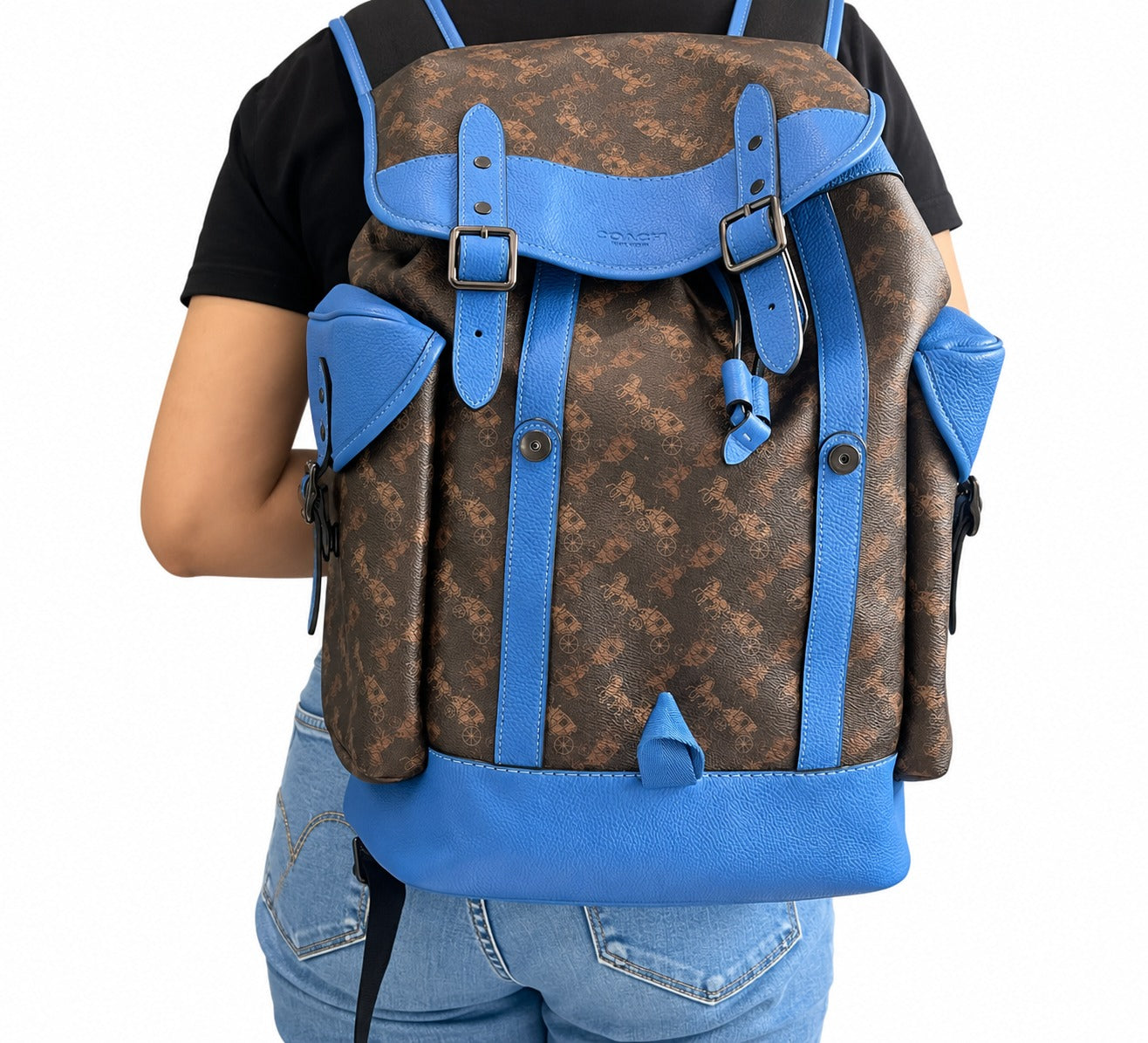 Coach Horse & Carriage Print Hitch Backpack