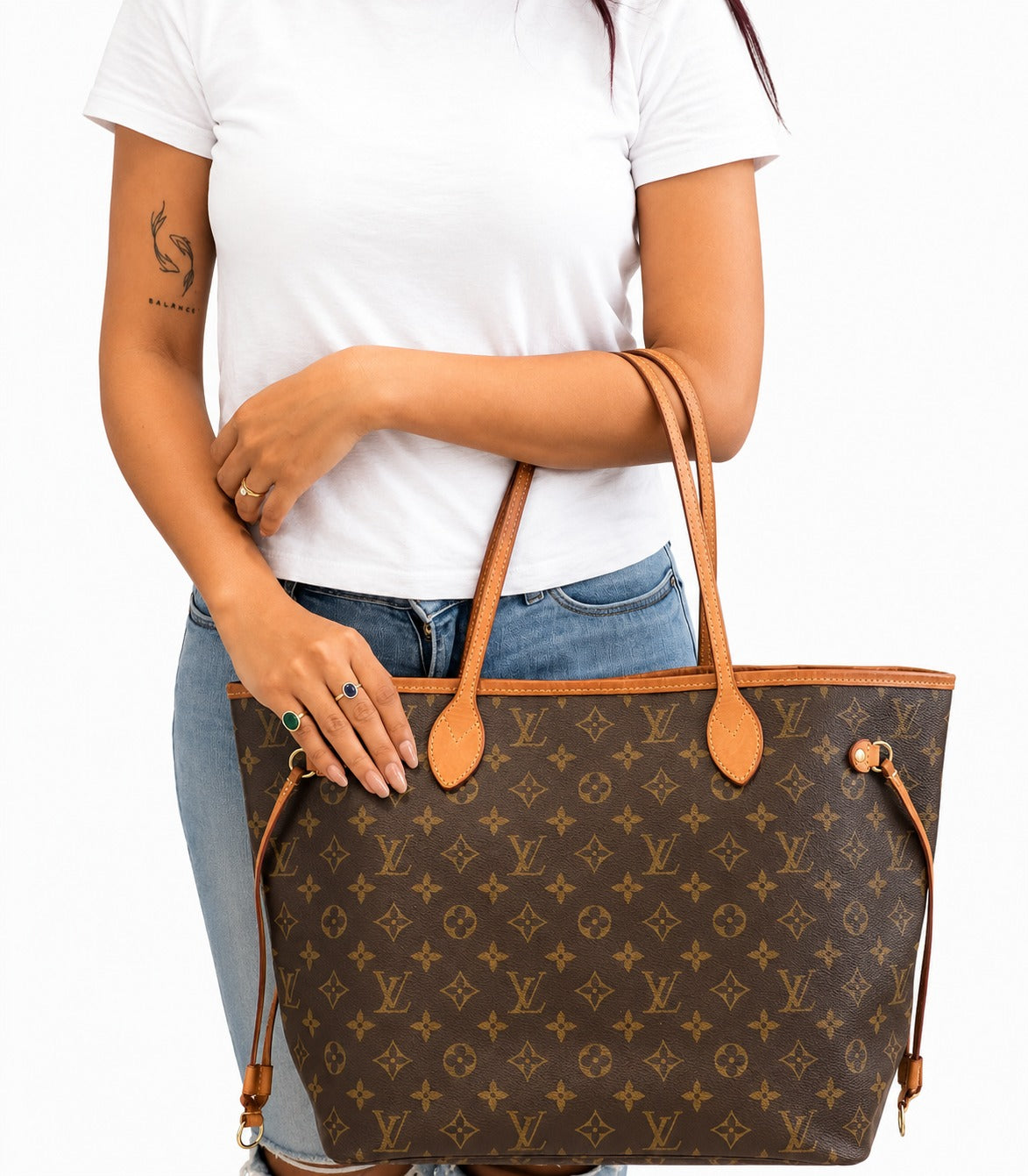  Louis Vuitton Monogram Neverfull MM Tote