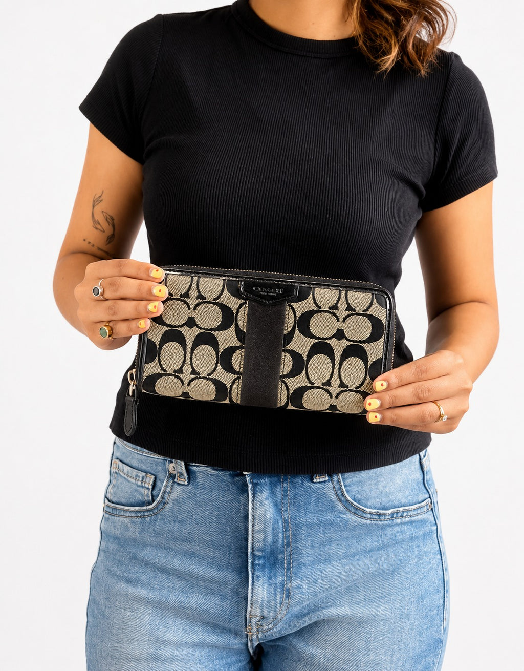 Signature Canvas Accordion Zip Wallet