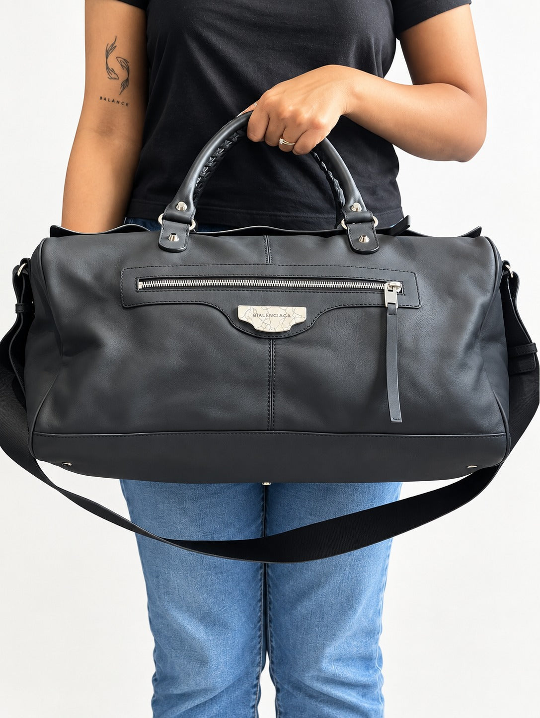 Balenciaga  Black Squash Boston Bag