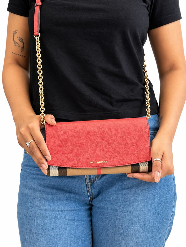 House Check Henley Wallet On Chain