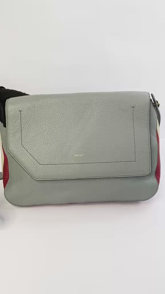 Binder Striped Leather Messenger Bag