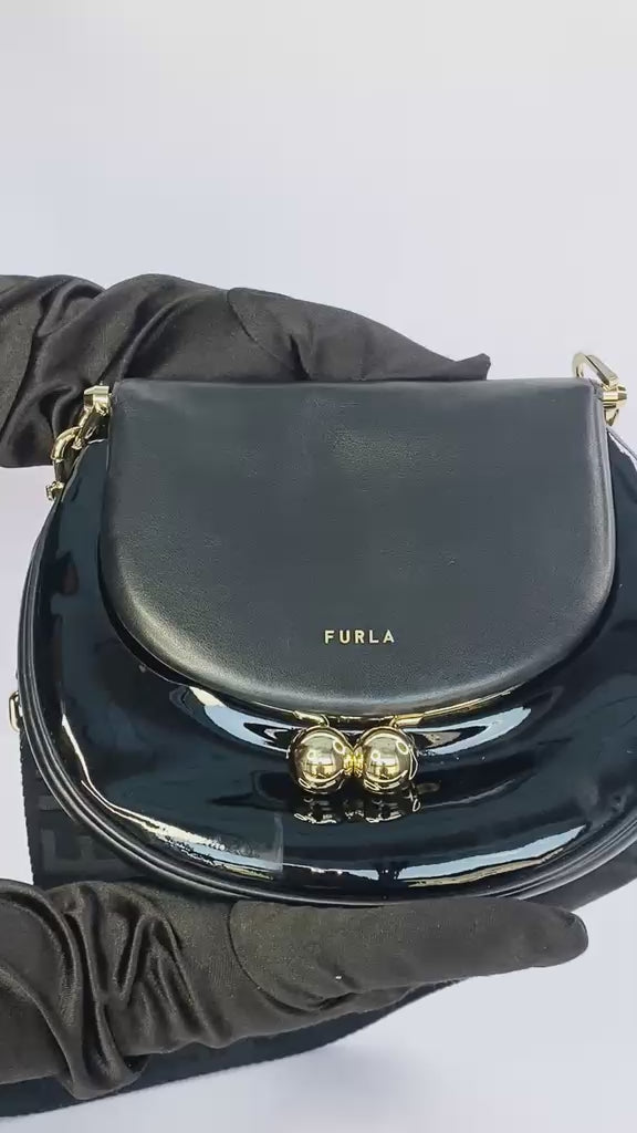 Black Portagioia Mini Crossbody Bag