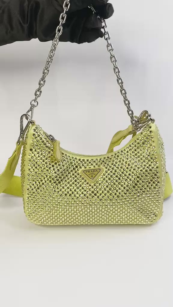 Re-Edition Crystal-Embellished Shoulder Bag