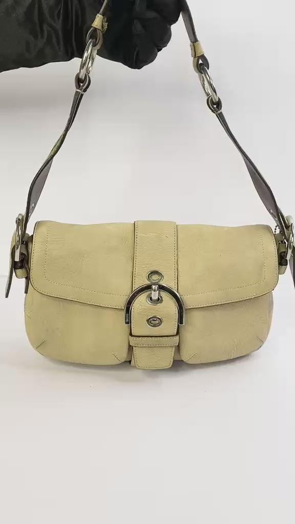 Soho Pebbled Leather Buckle Flap Shoulder Bag