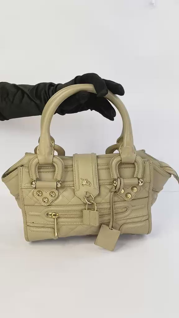 Quilted Leather Small Manor Bag