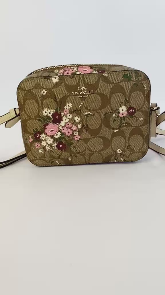 Evergreen Floral Print Mini Camera Bag