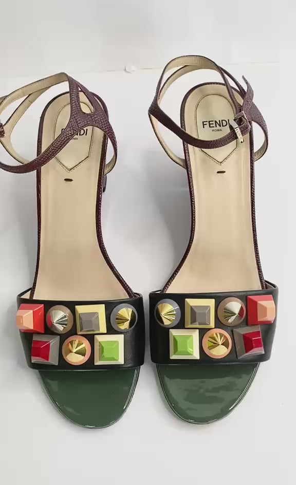Fantasia Studded Ankle Strap Sandals Size - 40 Eur