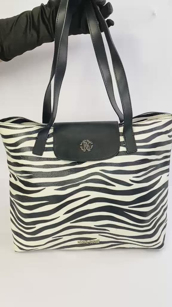 Zebra Print Leather Tote